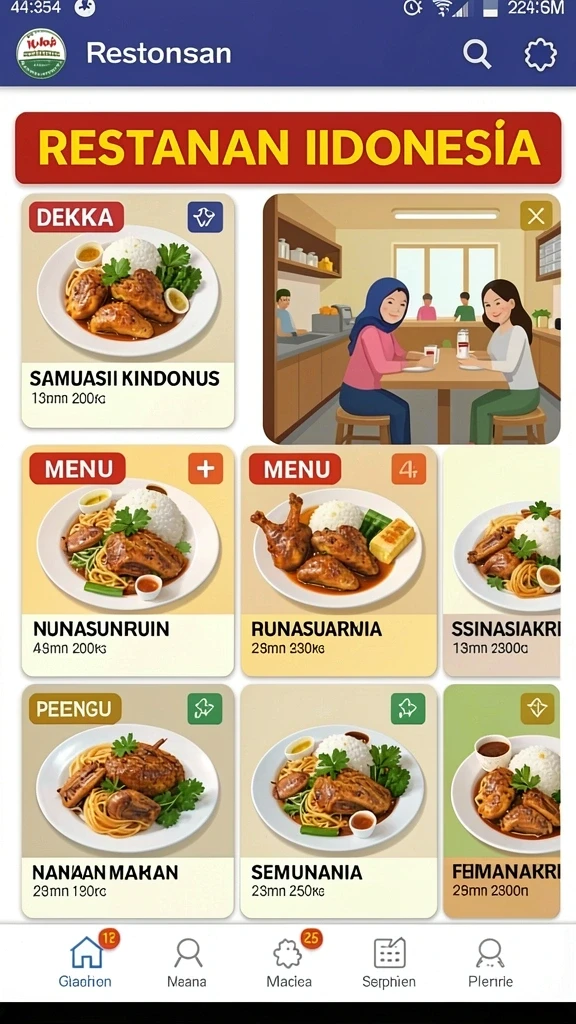Tampilan pertama antarmuka pengguna yang menarik.