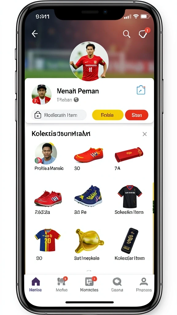 Pemandangan pertandingan yang realistis dan mendebarkan.