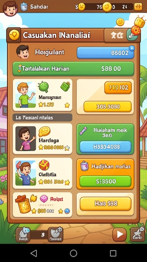 Fitur interaksi sosial yang memperkaya pengalaman bermain.