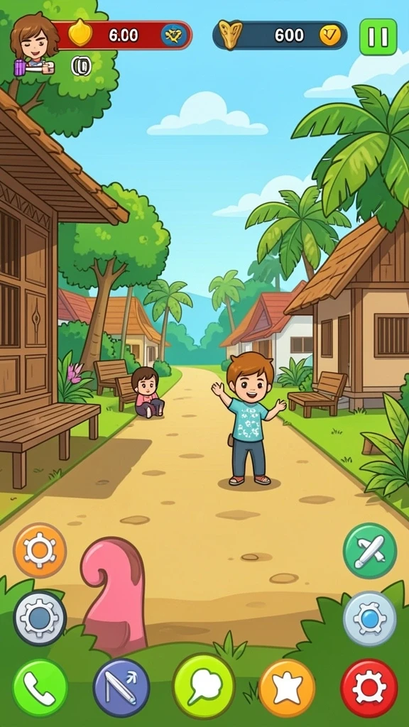 Tangkapan layar dari level yang menantang di EMON77.