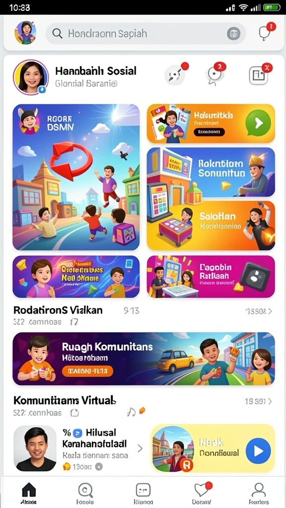 Desain karakter unik yang dapat dipilih oleh pemain.