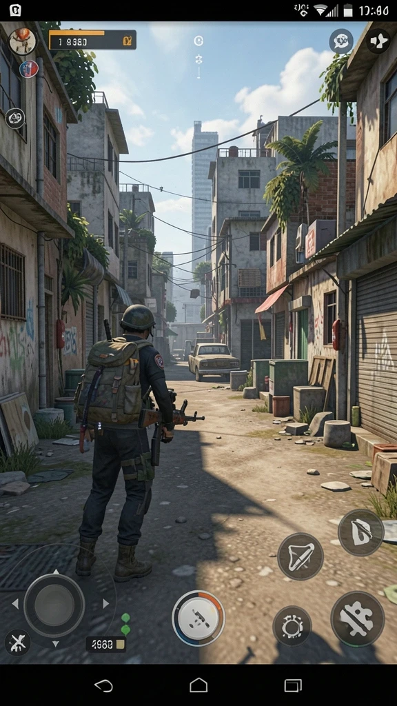 Adegan gameplay yang menegangkan dengan banyak aksi.