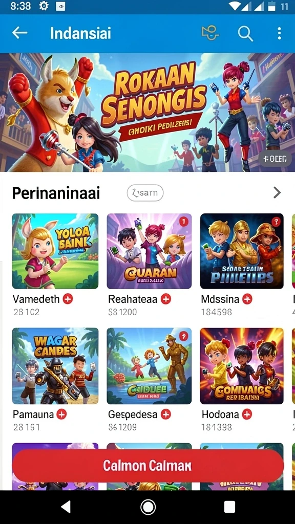 Tampilan awal yang menarik dan mudah dinavigasi.