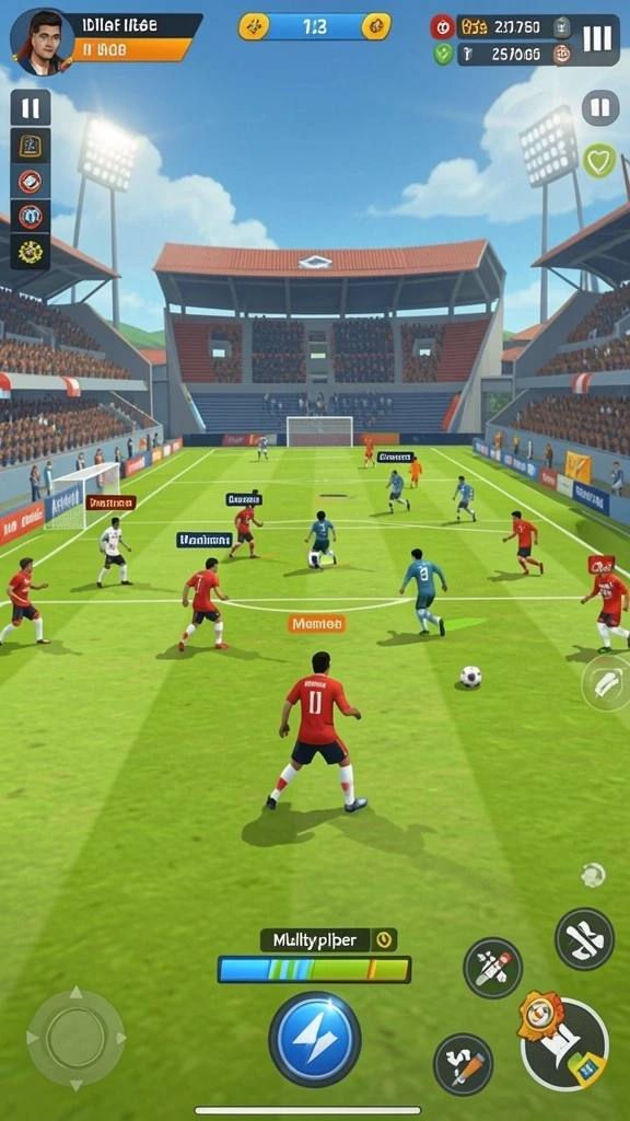 Mode multiplayer yang memungkinkan bermain bersama teman.
