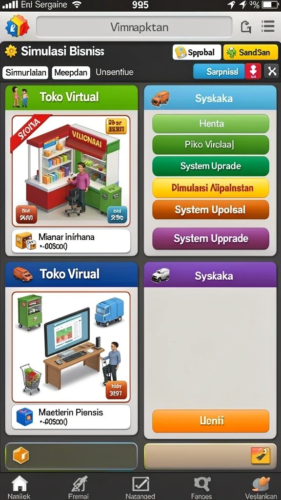 Tantangan menarik di setiap level permainan.