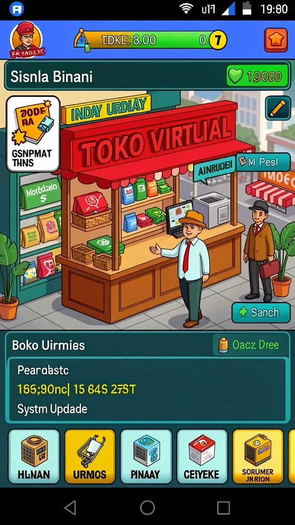 Tampilan awal game yang menarik dan interaktif.